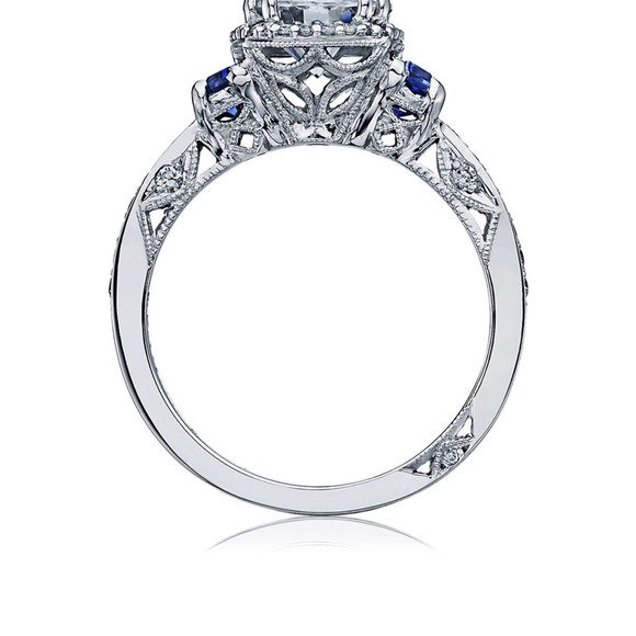 Tacori Dantela Engagement Ring with Sapphires Setting - Picture 3 of 5
